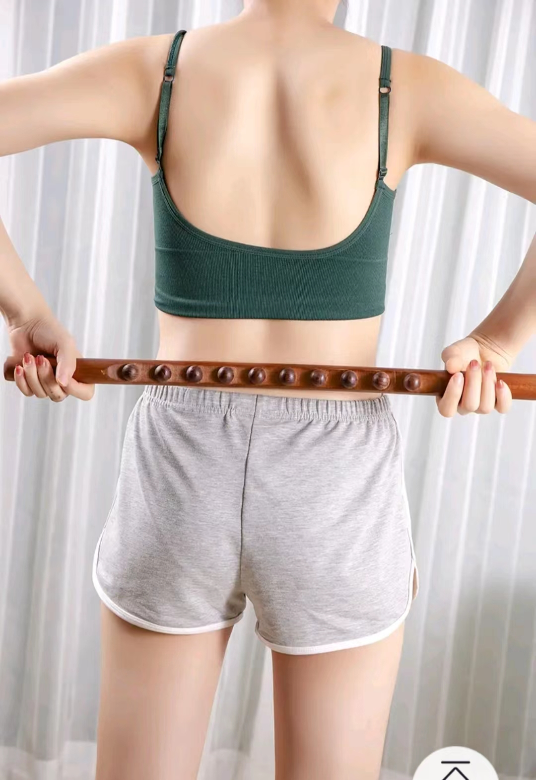 Wooden Body Massage Roller with Beads
